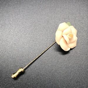 Rose & Leaf Lapel Pin